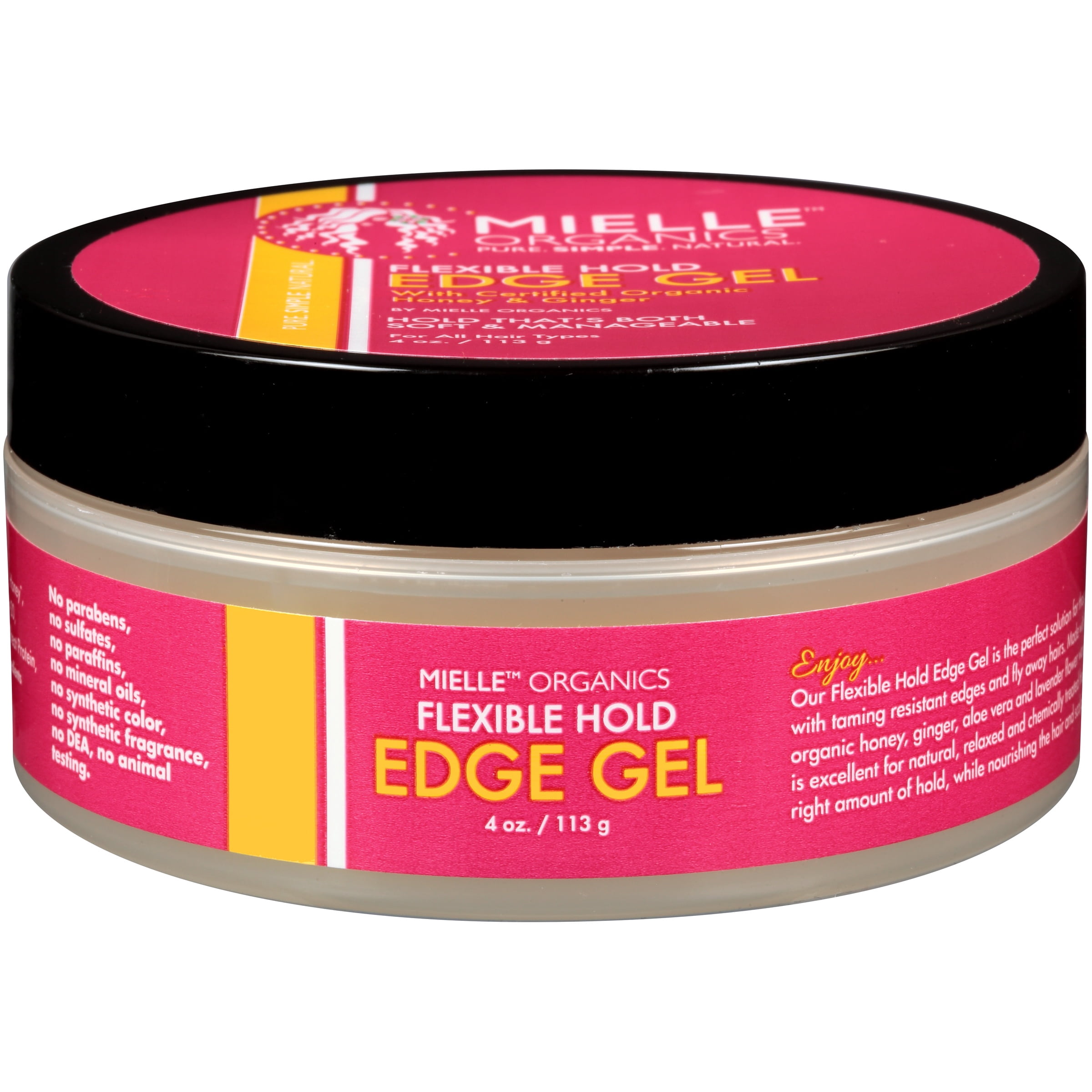 Mielle Organics Honey & Ginger Edge Gel 4 oz, Straight Hair