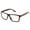 Brown, variant on IG Unisex Retro Squared Celebrity Striped Temple Clear Lens Fashion Glasses in Black