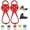 Red, variant on Non Slip Gripper Spikes 2026 New 5-Claw Silicone Ice Traction Cleats, Universal Anti-Slip Snow Grips for Hiking Walking Climbing Fishing Shoes