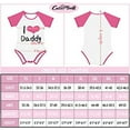 thumbnail image 3 of CutiePlusU Cotton Button Crotch Bodysuit Onesie Pajamas Classics Romper - Love Pink XS, 3 of 5
