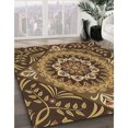 thumbnail image 3 of Ahgly Company Machine Washable Indoor Round Transitional Caramel Brown Area Rugs, 8' Round, 3 of 7