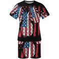 thumbnail image 5 of IROINNID Men's Short Sleeve July 4th Walkshorts Unlimited Day Printing T-shirt Elastic Waist Shorts Casual Sports Holiday Top Shorts Two Piece Set, 5 of 5