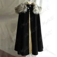 thumbnail image 3 of Disfraz de Halloween 3XL, disfraz medieval para hombre, capa con cuello de piel de invierno, capa de cosplay vikinga, capa gótica de alta calidad para mujer, 3 of 5