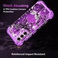 thumbnail image 4 of Meshine for Galaxy S21 Plus 5G Case,Three Layer Heavy Duty Shockproof Protection Hard Plastic Bumper +Soft Silicone Rubber Protective Case for Samsung Galaxy S21 Plus 5G 6.7 inch,Pale Purple, 4 of 6