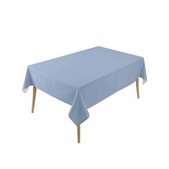 Pure Light Blue Table Cloth, Simple Solid Color Waterproof Tablecloth for Rectangle Tables, Reusable Washable Fabric Table Cover for Restaurant Kitchen Dining Tables 60"x120"