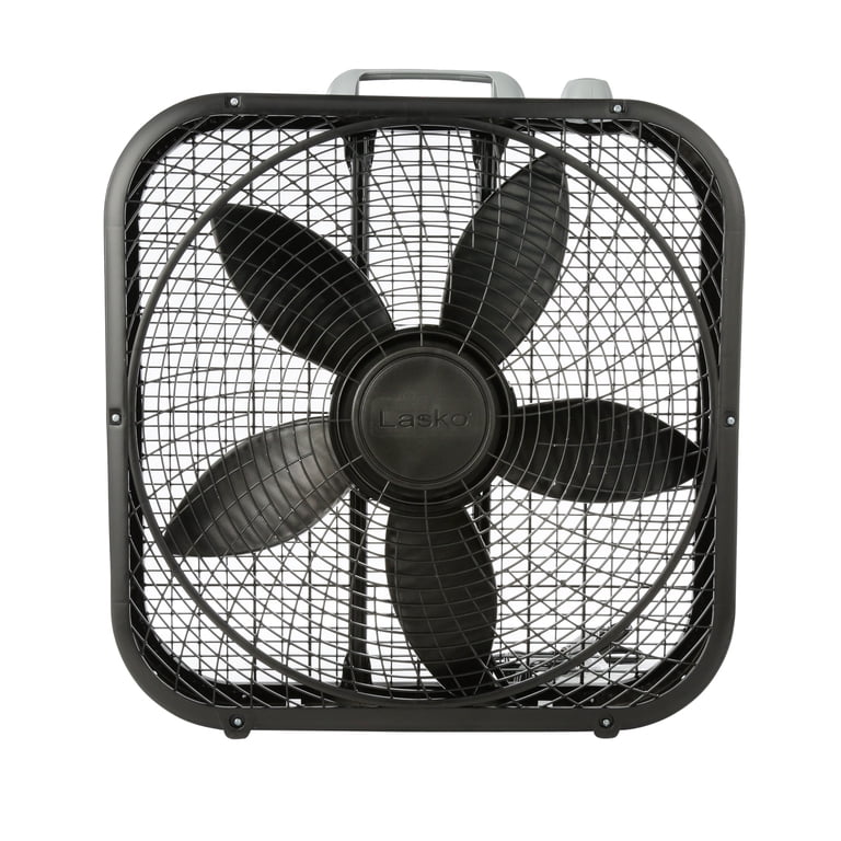 Lasko Cool Colors 20 Weather Resistant Box Fan, with 3-Speeds, B20301,  Black - Walmart.com