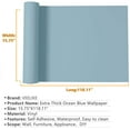 thumbnail image 6 of VEELIKE 15.7''x118'' Ocean Blue Wallpaper Peel and Stick Thickening Self Adhesive Blue Contact Paper Waterproof Decorative Vinyl Film for Walls Countertops Cabinets Shelf Drawer Liners Bedroom Kitchen, 6 of 9