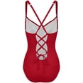 thumbnail image 4 of Women's Patriotic Flag Print One Piece Swimsuit Adjustable Straps Tummy Control Resort Beachwear, 4 of 5