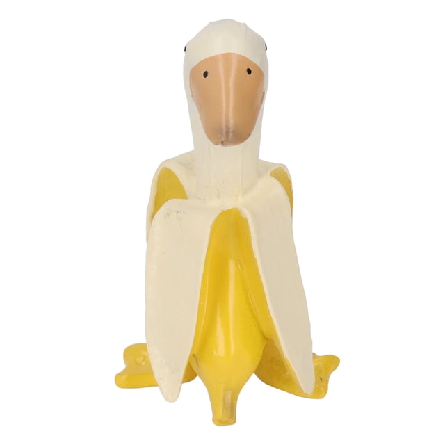 Estatua de pato de plátano de resina, adorno de estatua de pato de plátano, figura de pato de plátano para el hogar, escultura de pato de plátano, durabilidad probada en el tiempo