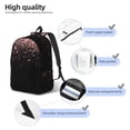 thumbnail image 6 of Geaub rose gold glitter1 durable canvas backpack: stylish, lightweight, and spacious with adjustable straps, 6 of 7