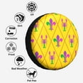 thumbnail image 6 of Kdxio Mardi Gras Crayfish and Fleur de lis for Tire Cover Wheel Protectors Tyre Covers Weatherproof Wheel Covers Universal Fit for Trailer Rv SUV Truck Camper Travel Trailers 16 inch, 6 of 8