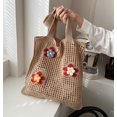 thumbnail image 6 of Kukuzhu Women Handmade Crochet Tote Bag Y2k Purse Cute Aesthetic Shoulder Bag Knitted Hobo Bag Mesh Beach Bag, 6 of 7