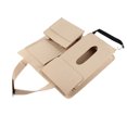 thumbnail image 2 of Bolsa colgante para asiento trasero de coche, organizador de almacenamiento multifunción, cierres de gancho y bucle, gran capacidad, color Beige, 2 of 8