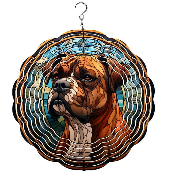 Boxer Wind Spinner, Garden Décor, Yard Décor, Porch Decor
