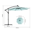 thumbnail image 2 of 10ft Solar-Powered Offset Umbrella / Hand-Crank Lift for All-Angle Shade, 2 of 7