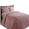 thumbnail image 3 of Better Trends 2 Piece Chenille Bedspread Set for Twin Bedspread 100% Cotton Lightweight Bedspread for all Season Ashton Collection (Pink), 3 of 6