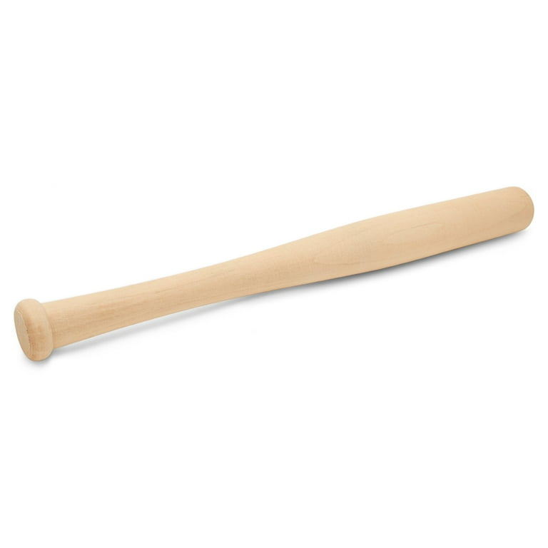 Wood Baseball bat 12 Inch Pack of 2 Unfinished Mini Wood Baseball Bat, Small Bat, Party Decor, Bedroom, Crafts, by Woodpeckers