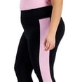 thumbnail image 2 of IDEOLOGY Womens Black Stretch Pocketed Color Block Active Wear Capri Leggings Plus 3X, 2 of 3