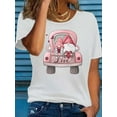 thumbnail image 1 of Effortless Style, Women's Cupid Heart Print T-Shirt - Casual Crew Neck, Short Sleeve, Soft Tee Tee For Adult, Men, Women, Teen, Teenager, Adolescent, Youth, 1 of 7