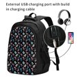 thumbnail image 2 of Balery Play Hockey Mochila con carga USB para hombre y mujer - Mochila impermeable y antirrobo para laptop con puerto USB para viajes, trabajo, 2 of 7