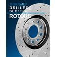 thumbnail image 3 of Detroit Axle - Brake Kit for 15-21 VW Passat, 12.28 inch Front and 10.70" Rear Drilled & Slotted Disc Brake Rotors Ceramic Brake Pads 2015 2016 2017 2018 2019 2020 2021 Replacement, 3 of 8