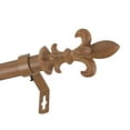 thumbnail image 3 of 1" Dia Faux Wood Curtain Rod 120-170 inch with Adrean Finials - Chestnut, 3 of 3
