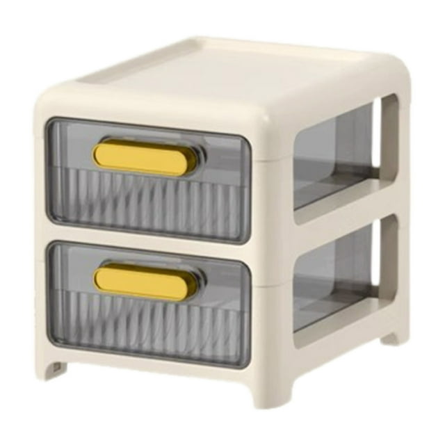 Penkiiy Drawer-type Desktop Storage Box, Desktop Organizer with 3 Drawers, Tabletop Storage box for Home Office Supplies, Make up and More, No Assembly Required