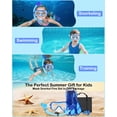 thumbnail image 2 of Set de Snorkel FosDero para Niños con Máscara y Aletas, Azul, Niños de 6 a 14 años, 2 of 6