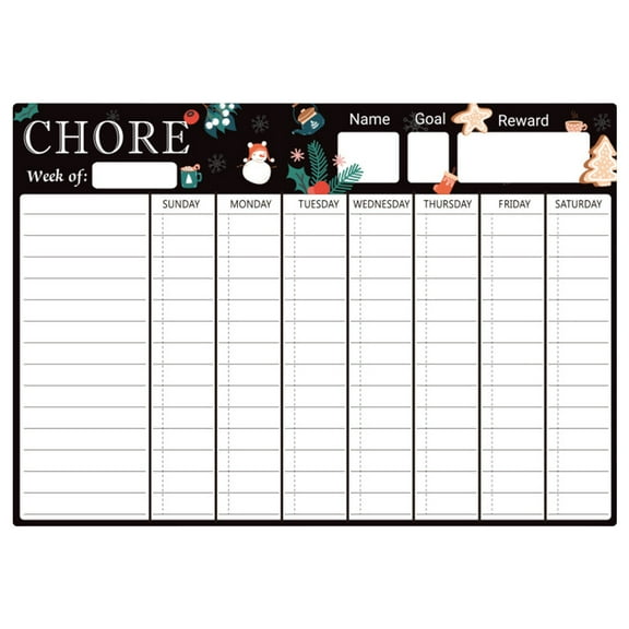 Qiweii Magnetic A3 Monthly Schedule Erasable Whiteboard Fridge Message Board