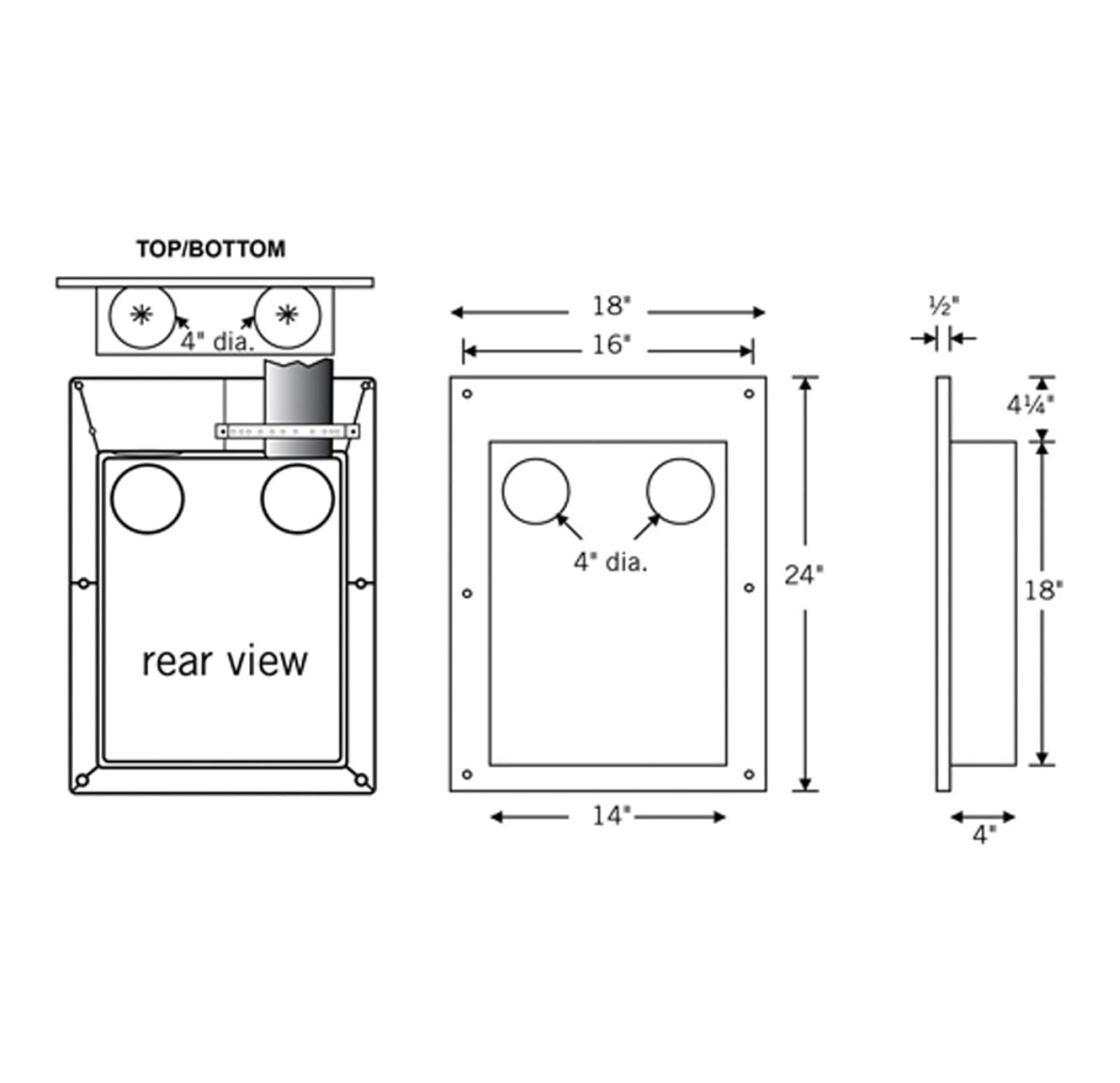 Saf-T-Duct Dryer Outlet Box, white
