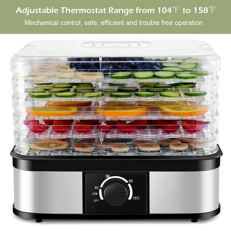 Costway Food Dehydrator 5 Tray Food Preserver Fruit Vegetable