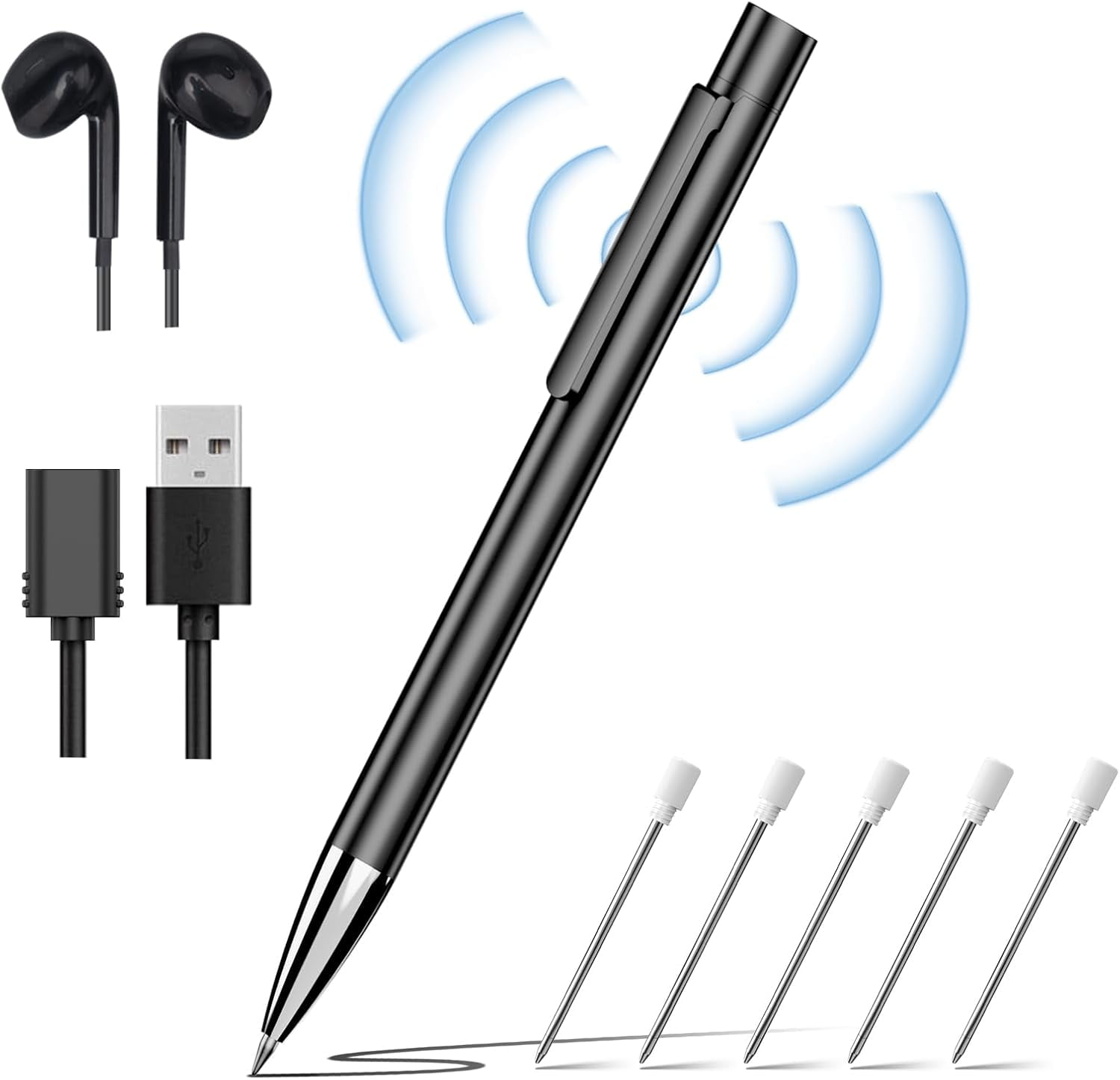 LC-dolida 32GB Digital Voice Recorder, Voice Activated Recorder with Playback, 3072kbps Audio Recorder Dictaphone for Meetings Interviews, HD Recording, Variable Speed, A-B Repeat, Large Screen