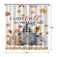 thumbnail image 5 of Happy Thanksgiving Fall Gnomes Maple Leaf Shower Curtains,Washable Bath Curtain with Hooks Basic Polyester Fabric Bathroom Curtains for Thanksgiving Day Fall Party Home Decor, 5 of 5