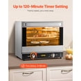 thumbnail image 4 of VEVOR Commercial Convection Oven, 66L/60Qt, Half-Size Conventional Oven Countertop, 1800W 4-Tier Toaster w/Front Glass Door, Electric Baking Oven with Tray & Wire Racks (120V, 5-15P Plug & Outlet), 4 of 9