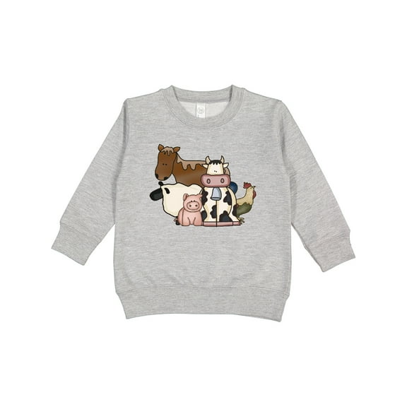 Inktastic Cute Horse, Sheep, Cow, Pig, and Rooster Farm Animals Toddler Sweatshirt