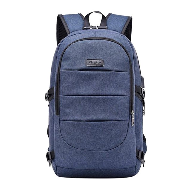Bolsa de Viaje Macarena para Hombre Portátil CON puerto de carga USB Bloqueo Azul