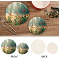 thumbnail image 4 of GZHJMY 2PCS Beautiful Forest Red Poppy Flowers Trivets Pot Holders Set and Placemats Set, Hot Pads, Table Mats for Cooking and Baking, Cotton Braided Hot Pads, 7.09"+9.45", 4 of 7