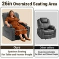 thumbnail image 5 of Oversized Power Lift Recliner Chair with Massage and Heat for Elderly, UHOMEPRO Large Wide Seat Recliners for Big and Tall, Safety Motion Reclining Mechanism with Cup Holders and USB, Gray, 5 of 13
