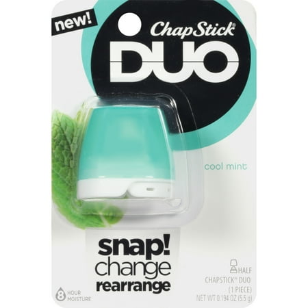 ChapStick Duo Lip Balm, Cool Mint, 1 Count