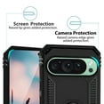 thumbnail image 5 of TJS for Google Pixel 9 Pro XL (XL Version Only) Phone Case, Impact Resistant Metal Ring Magnetic Support Kickstand Drop Protector Cover (Black), 5 of 5