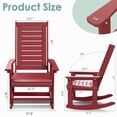 thumbnail image 3 of Pipopa Outdoor Rocking Chair,HDPE All Weather Patio Rocker for Lawn,Porch,Garden,Red, 3 of 9