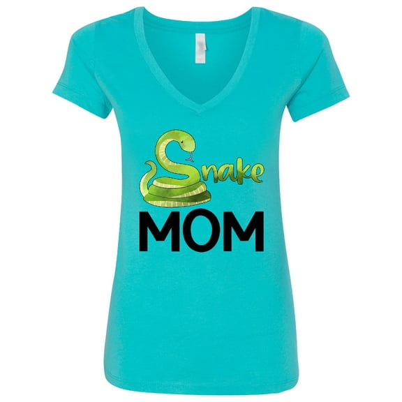 Inktastic Snake Mom Cute Women's V-Neck T-Shirt
