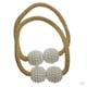 thumbnail image 1 of 4 piezas de cortina de perlas Tiebacks Europea Holdback con Beige magnético Sunnimix Cortina de ventana Tieback, 1 of 3
