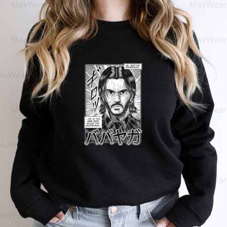MaxWear81 BABAYAGA, John Wick Inspired Keanu Reeves Action The Boogeyman Assassin Sweatshirt, for Unisex, up to size 5XL.