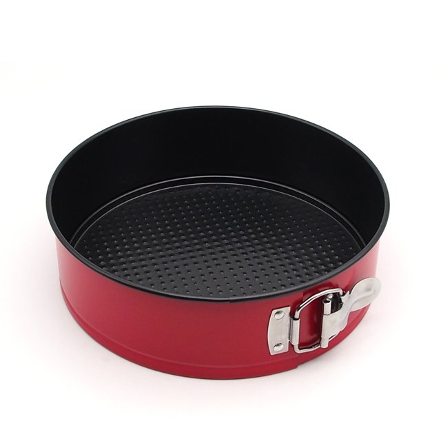 Molde redondo para pasteles con bandeja para hornear con cerradura Juego de moldes para pasteles Bandeja para hornear pasteles de gasa que no se mancha