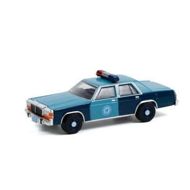 Massachusetts State Police 1981 Ford LTD Crown Victoria, Blue - Greenlight 30289/48 - 1/64 scale Diecast Model Toy Car