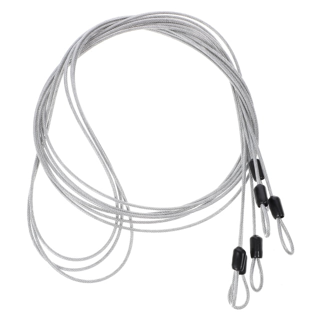 3 Pcs Rouleau Long en Acier Durable de 2 m de 50 Mètres Corde en Fil d'Acier Rigide et Robuste