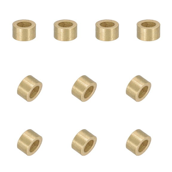 30 Pack Sleeve Bearings, 3mm Bore x 5mm OD x 3mm Length, Self-Lubricating Sintered Bronze Bushings
