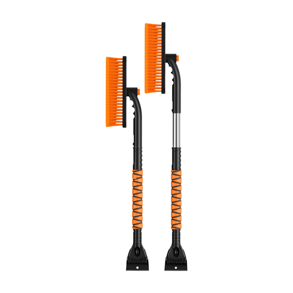 40" Ice Scrapers for Car Windshield, 3 in 1 Sturdy Snow Brush with Squeegee, Extendable Aluminum Handle, 180° Pivoting Snow Scraper for Car, Truck, SUV