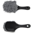 thumbnail image 3 of Wheel & Tire Brush for Car Rim, 2 Pack Tire Brushes Soft Bristle Car Wash Brush, Car Carpet Brush, Short Handle Wheel Cleaning Brush, Cleans Tires & Releases Dirt and Road Grime, 3 of 5